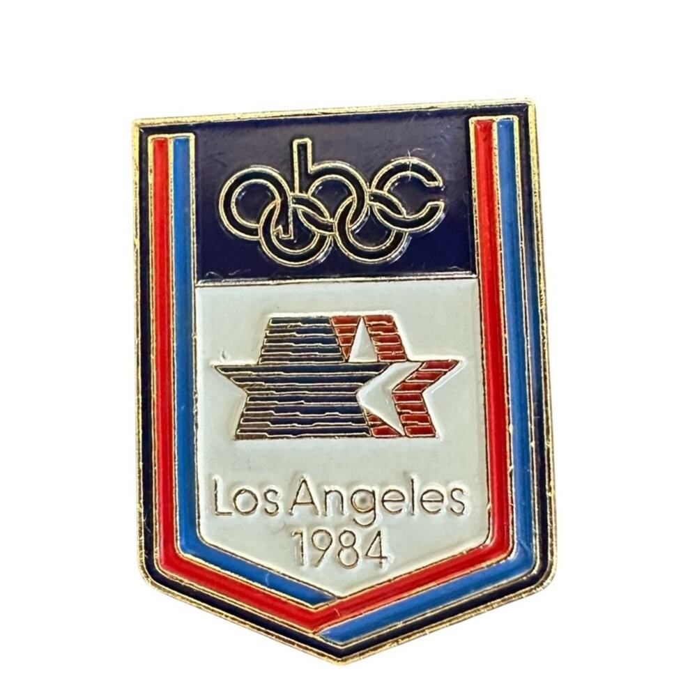 Vintage 1984 Los Angeles Olympics Pin – ABC Logo Olympic Games Collectible Badge - Picture 1 of 5